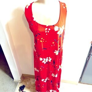 Old navy maxi dress red floral sz XXL new with tag